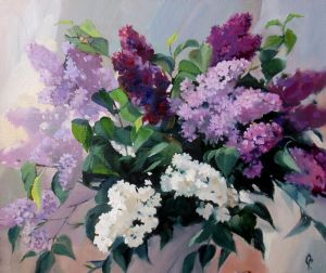 Painting, Oil - Lilac