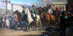 Painting, Realism - The entry of the Russian Army into Paris on March 31, 1814.
