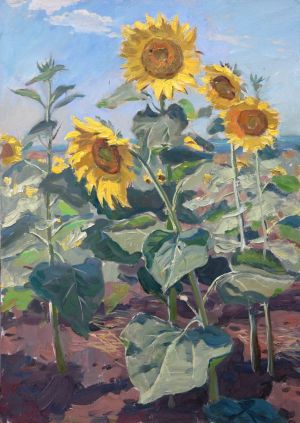Painting, Landscape - Sunflowers