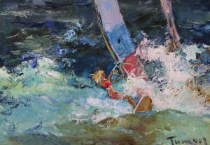 Painting, Seascape - «Fair wind»