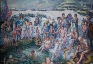 Painting, Plot-themed genre - Barnaul walruses