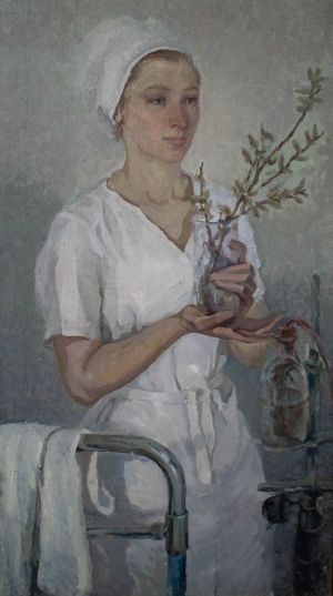 Painting, Realism - Nurse