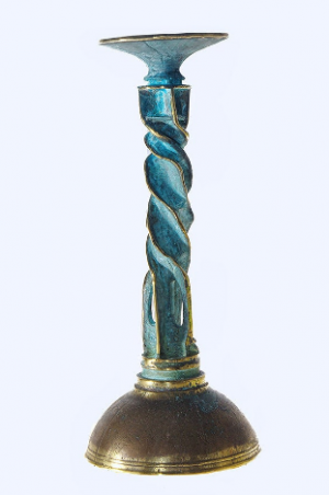 Sculpture, Genre sculpture - Candle Holder Rustic Metal Candlestick Bronze Art Sculpture Gift Decor