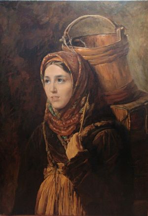 Painting, Portrait - portrait (copy of Makovsky)