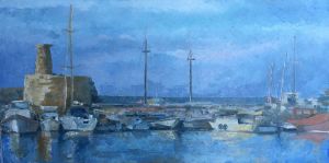 Painting, Seascape - Cyprus, Girna, Morina