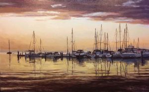 Painting, Seascape - GOLD STYLE