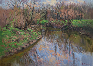 Painting, Landscape - «Spring water.»