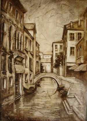 Painting, City landscape - Venezia