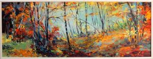 Painting, Landscape - Forest autumn kiss
