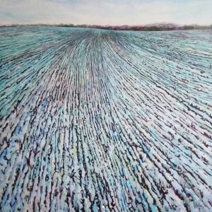Painting, Impressionism - Winter crops