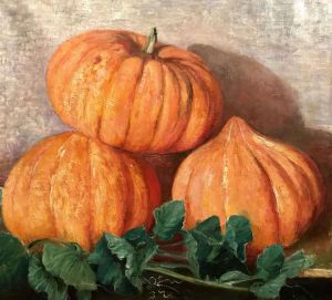 Painting, Still life - Sunny pumpkins