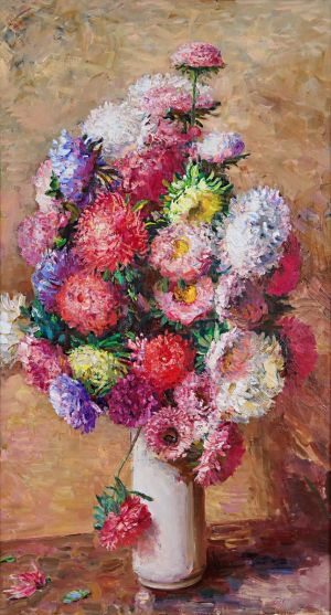 Painting, Still life - Only Asters
