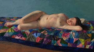Painting, Nude (nudity) - On the patchwork