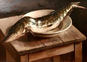 Painting, Still life - Pike