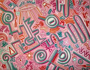 Graphics, Figurative painting - Pink matrix