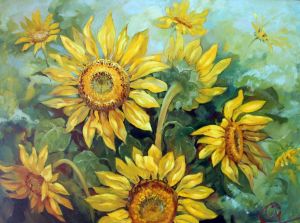 Painting, Realism - Sunflower