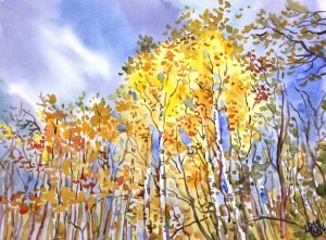 Graphics, Impressionism - Golden autumn