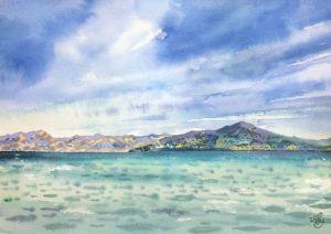 Graphics, Seascape - Lake Garda