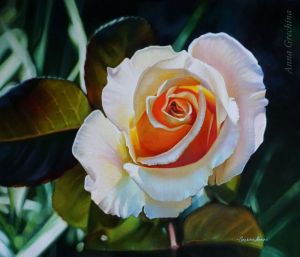 Painting, Still life - Rose