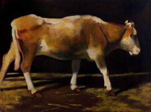 Painting, Expressionism - Cow