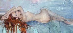 Painting, Nude (nudity) - new moon