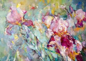 Painting, Impressionism - Irises
