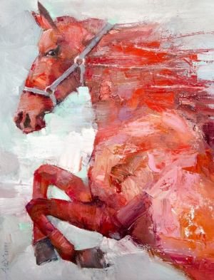 Painting, Animalistics - The Red Horse