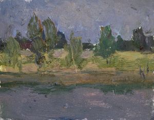 Painting, Oil - after a thunderstorm