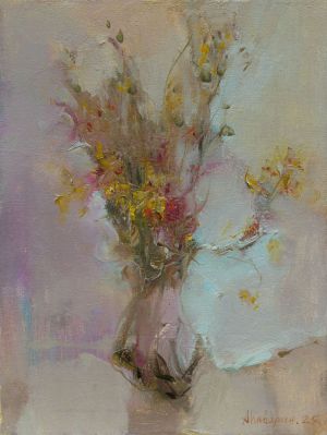 Painting, Still life - Dried flowers