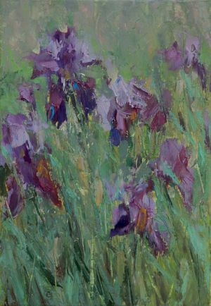 Painting, Still life - irises