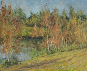 Painting, Landscape - Golden August