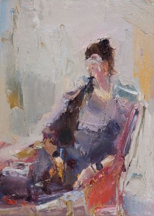 Painting, Figurative painting - The girl in the chair