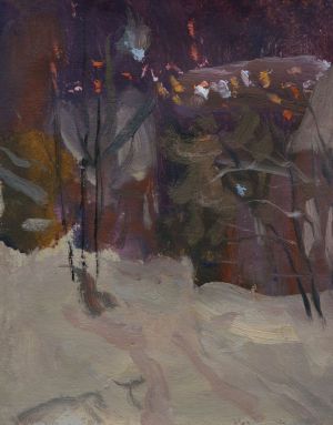 Painting, Impressionism - Night landscape