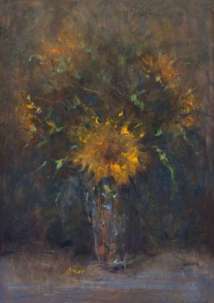Painting, Impressionism - Sunfiowers