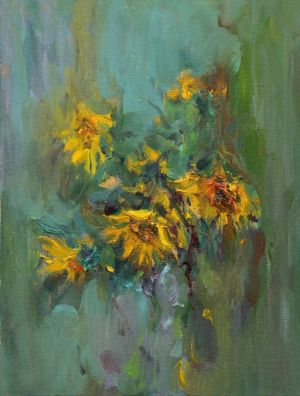 Painting, Impressionism - Sunflowers