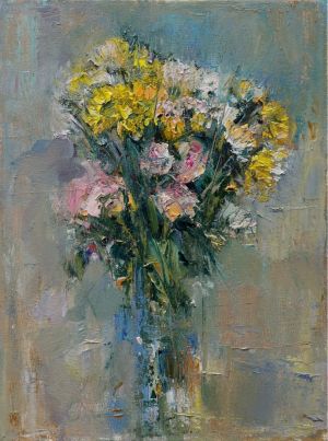 Painting, Oil - Flower arrangement No. 7