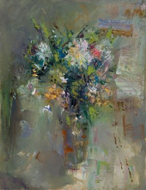 Painting, Oil - floral still life