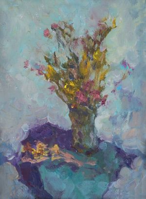 Painting, Still life - Dried flowers