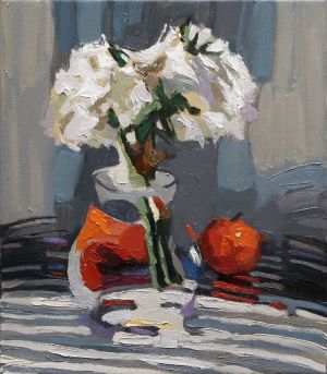 Painting, Expressionism - two tangerines