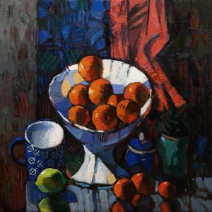 Painting, Still life - Tangerines