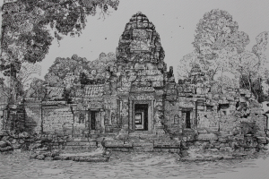 Graphics, Minimalism - Ancient Temple