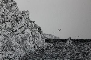 Graphics, Seascape - In Crimea