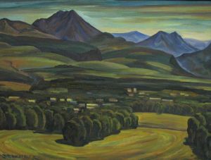 Painting, Landscape - Kamchatka valley