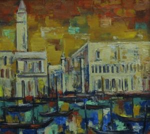 Painting, City landscape - Sunny Venice