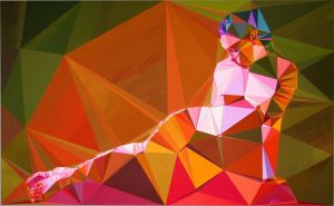 Painting, Abstractionism - Triangulation of the nude.