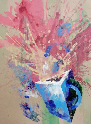 Painting, Pop Art - Blue Mug KoTe
