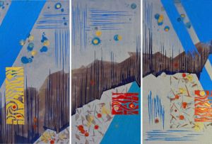 Painting, Abstractionism - Grand Canyon ABC Triptych