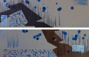 Graphics, Acrylic painting - Grand Canyon GH Diptych