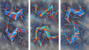 Painting, Abstractionism - Life and Chaos Triptych
