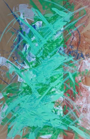 Painting, Plot-themed genre - The science of Botany. Abstract painting